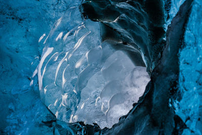 Full frame shot of frozen water