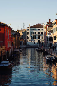 Boats in canal