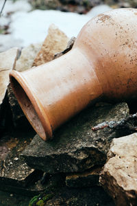 Close-up of old abandoned wood