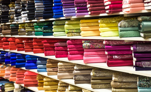 Full frame shot of colorful objects in store