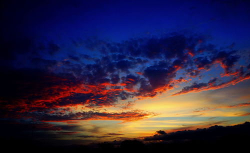 Low angle view of dramatic sky