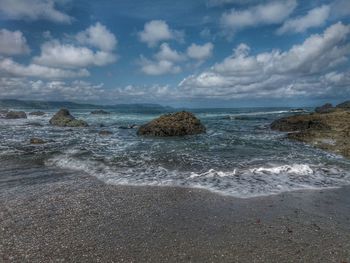 Scenic view of sea against sky