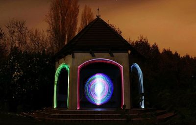 Night view of illuminated street light