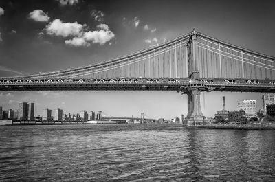 View of suspension bridge