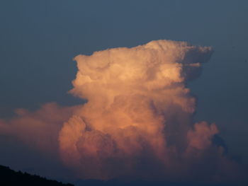 Low angle view of sky at sunset