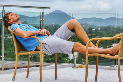 Man sitting on chair