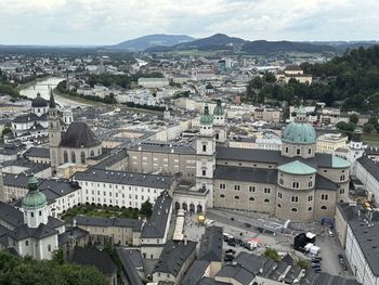 High angle view of cityscape