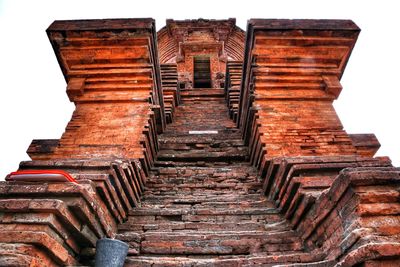 Low angle view of old building against sky