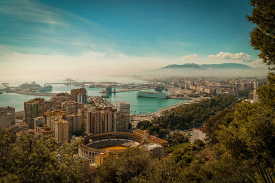 View above the roofs of malaga