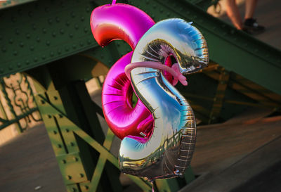 Close-up of multi colored umbrella