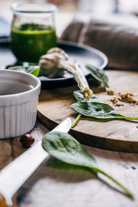 Close-up of food on table