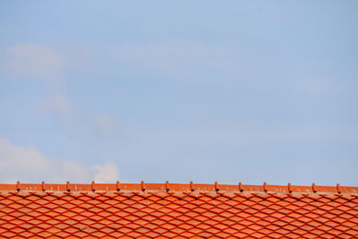 Low angle view of houses against sky