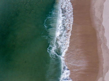 High angle view of sea waves