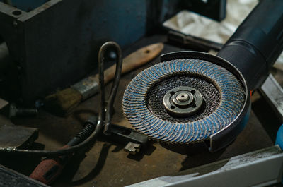 Close-up of machine part