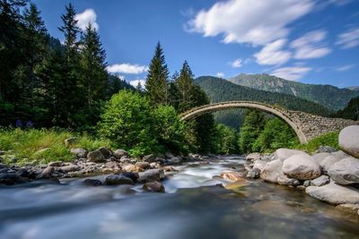 River flowing through rocks