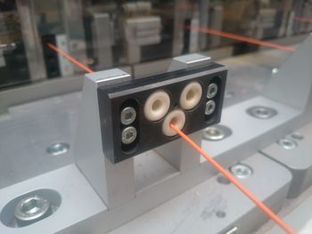 Close-up of computer keyboard on table