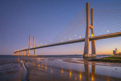 View of suspension bridge against sky