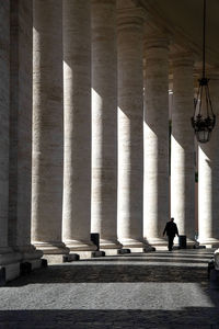 People walking in corridor