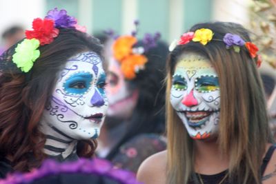 Portrait of woman wearing mask