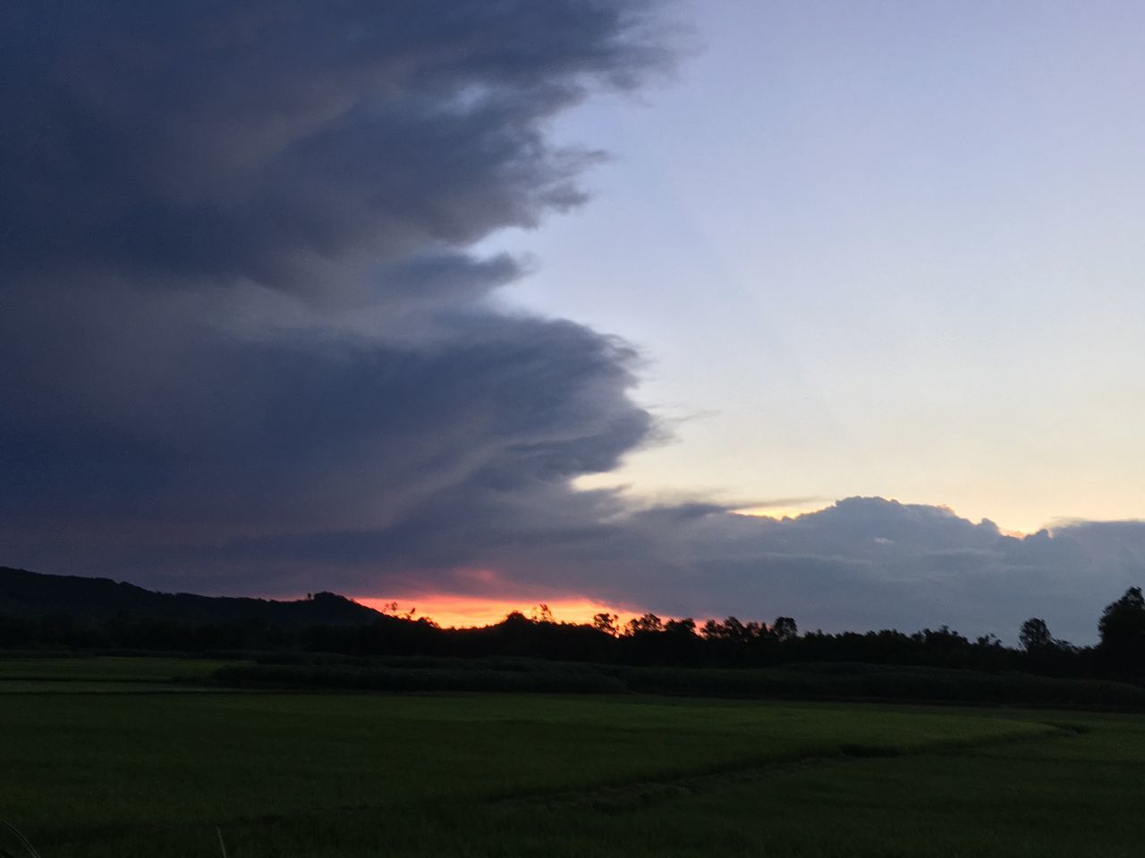 mountain, tranquil scene, scenics, landscape, tranquility, sunset, beauty in nature, nature, non-urban scene, sky, mountain range, field, remote, outdoors, cloud - sky, majestic, countryside, solitude, no people