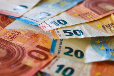 Full frame shot of coins