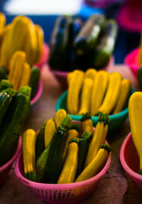Close-up of colorful vegetables at the market