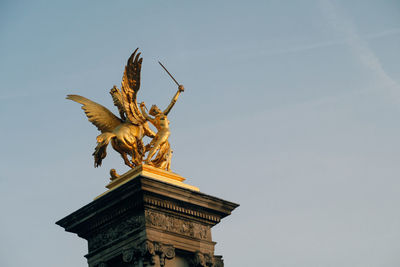 Low angle view of statue