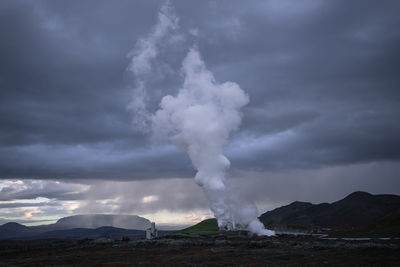 Panoramic view of dramatic landscape