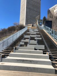 Low angle view of staircase against building