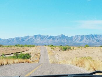 Road passing through a desert