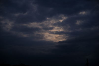 Low angle view of storm clouds in sky