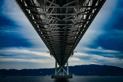 Bridge over sea against sky