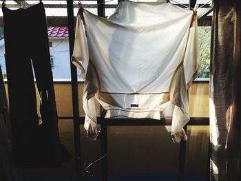 Clothes drying on clothesline