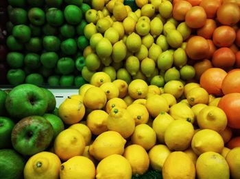 Full frame shot of colorful fruits in market