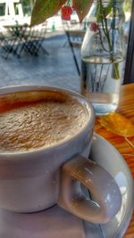 Close-up of coffee on table