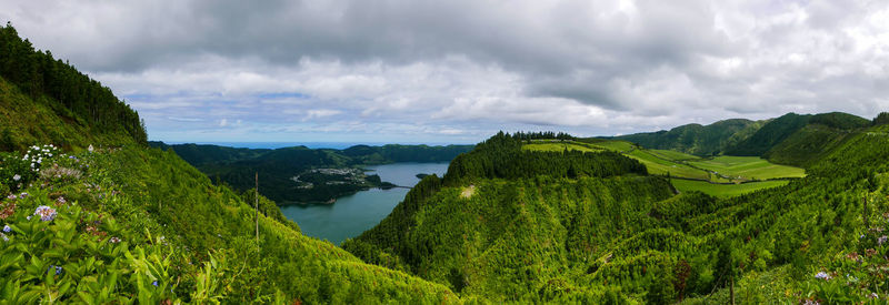 Panoramic view of landscape against sky