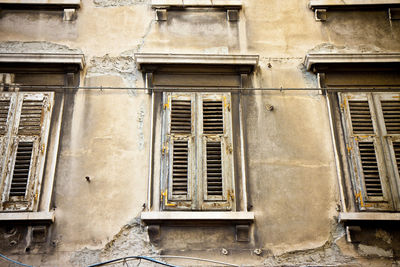 Full frame shot of old building