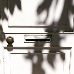 Sunlight falling on mail slot