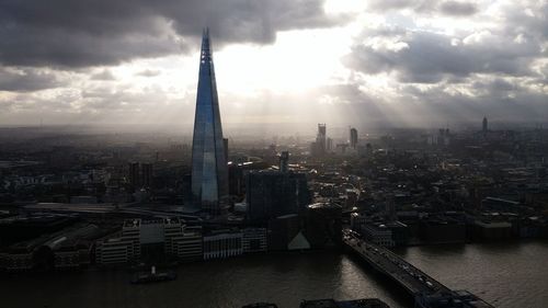 Aerial view of buildings in city