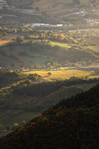 High angle view of landscape against sky