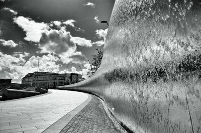 View of buildings against cloudy sky