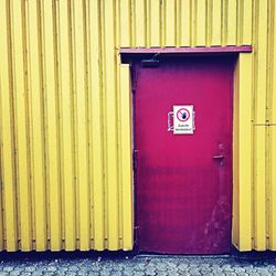 Close-up of closed wooden door