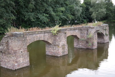 Reflection of bridge on water