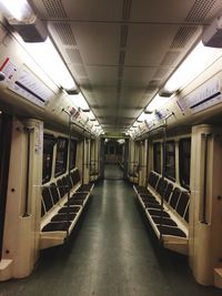 Empty subway train