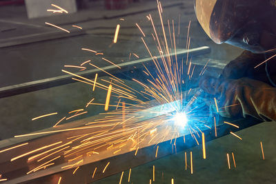 Low angle view of firework display