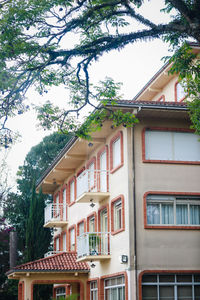 Low angle view of houses in town