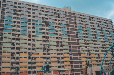 Low angle view of building against clear sky