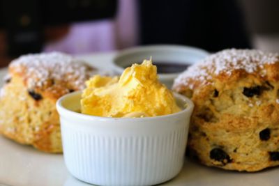 Close-up of dessert in plate