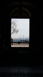 Scenic view of sky seen through archway