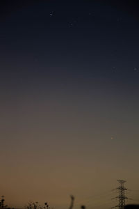 Low angle view of sky at night